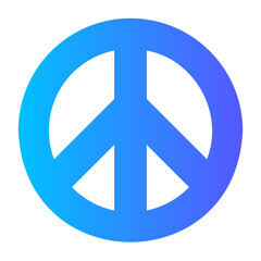peace gradient icon