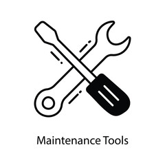 Maintenance Tools doodle Icon Design illustration. Marketing Symbol on White background EPS 10 File