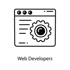 Web Developers doodle Icon Design illustration. Marketing Symbol on White background EPS 10 File