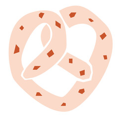 Pretzel flat illustration