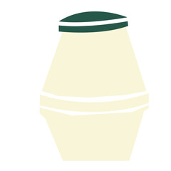 Milk bottle flat illustration