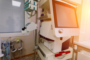 Interior view of an empty operating room with new interior and equipment