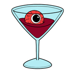 The illustration of a cocktail