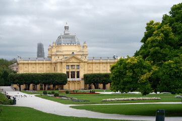 The Art Pavilion and Park in Zagreb, (Croatia)