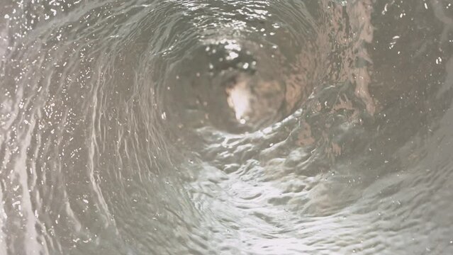 Slow Motion Shot of Emty Water Whirl Background