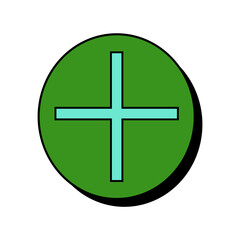 Add icon line filled illustration