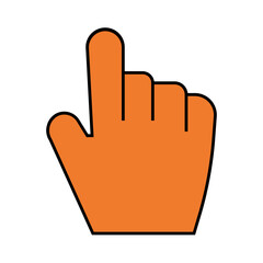 Cursor selection line filled illustration