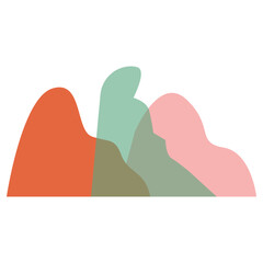 Mountain flat illustration