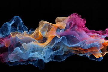 Obraz premium Through an innovative fluid dynamics experiment, mesmerizing flow patterns and turbulence swirl, revealing the mysteries of liquid movement