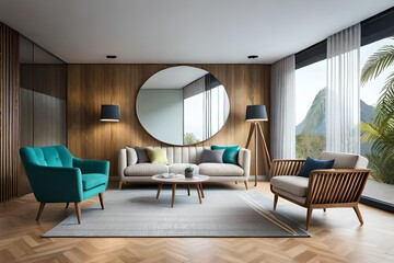 Fototapeta na wymiar modern living room with armchair
