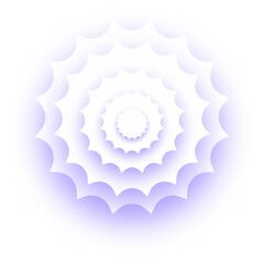 Blending Light, Paper Cut 3D, Flower, Star, and Shadow for Decorative Magic