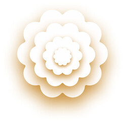 Blending Light, Paper Cut 3D, Flower, Star, and Shadow for Decorative Magic