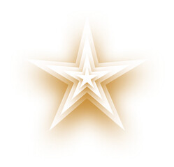 Obraz premium Blending Light, Paper Cut 3D, Flower, Star, and Shadow for Decorative Magic