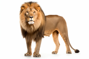 Obraz premium a lion standing on a white surface
