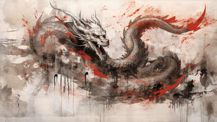 Calligraphy and Graffiti Fusion: Dragon Art