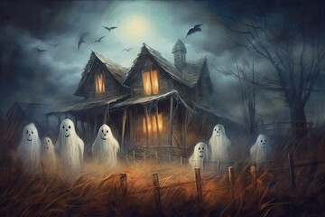 spooky Halloween house