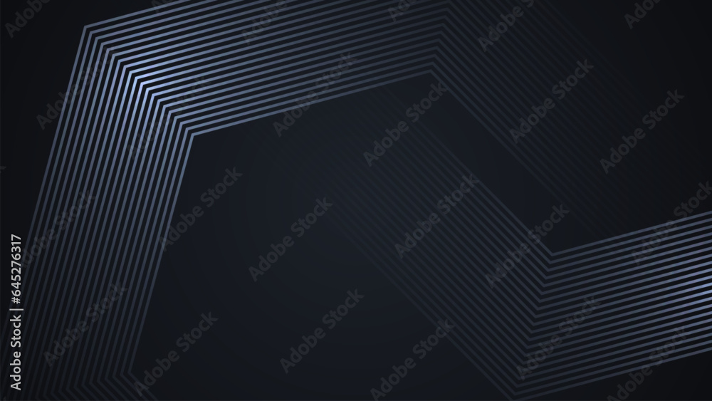 Poster black simple abstract background with lines in a geometric style as the main element.