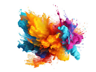 Fototapeta na wymiar watercolor image of colorful paint splash . Generative AI