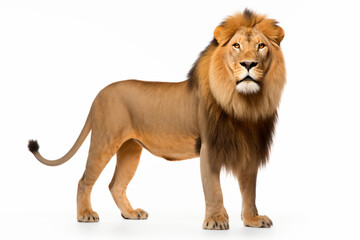 Obraz premium a lion standing on a white surface