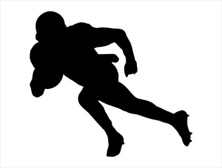 American football player silhouette vector art