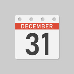 Icon page calendar day - 1 December