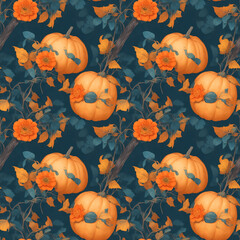 halloween seamless pattern