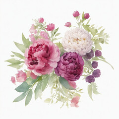 Fototapeta premium bouquet of pink roses