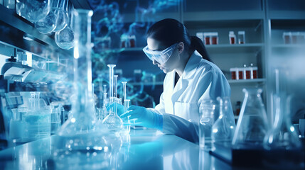 Professionals at Medical Science Laboratory Exploring Healthcare Solutions