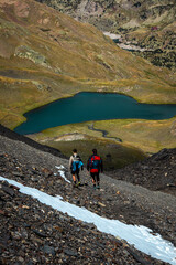 Fototapeta premium hiker in the mountains