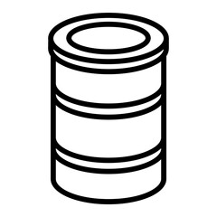 Canned food outline icon