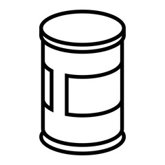 Canned food outline icon