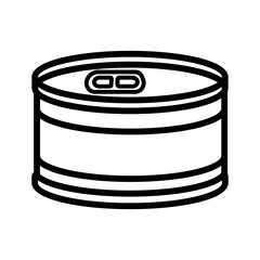 Canned food outline icon