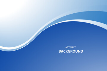 Blue and white wave modern background with space for text and message. template design	