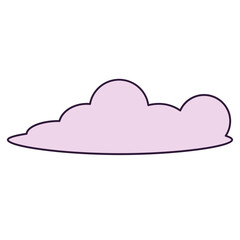 Cloud line filled illustration