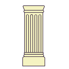 Doric column line filled illustration