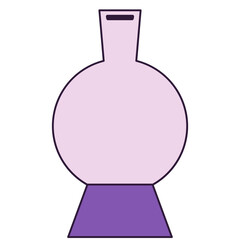 Modern vase line filled illustration