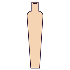 Modern vase line filled illustration
