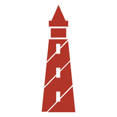 Lighthouse silhouette flat illustration