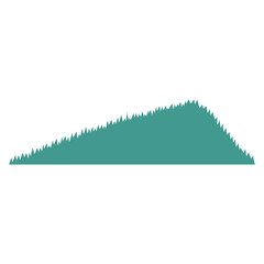 Mountain silhouette flat illustration