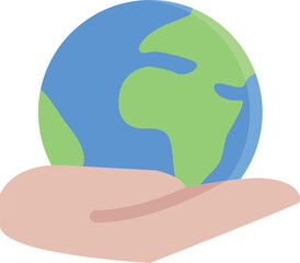 design vector image icons earth hand