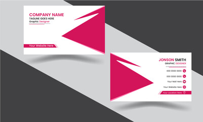 
Modern double-sided creative and clean business card template. Business card for business and personal use. horizontal simple clean design. Print ready.