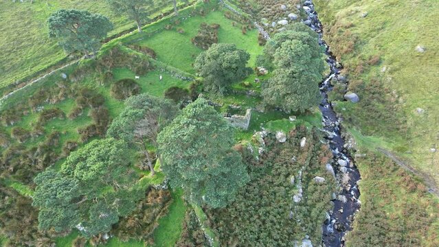 Comeragh Mountains Waterford Ireland Ned Currans abandoned homestead on a summer evening