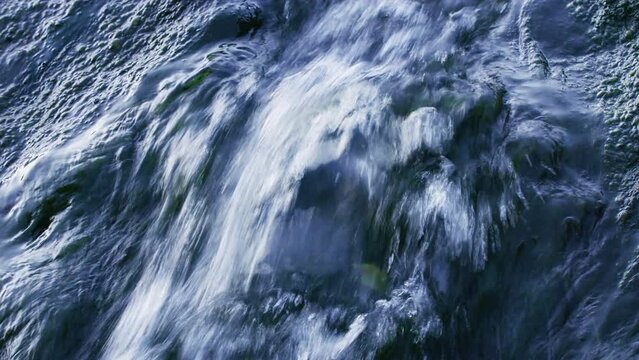 Water flowing in rapids, close up