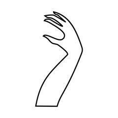 Zombie hand icon vector. Hand illustration sign. Halloween symbol.