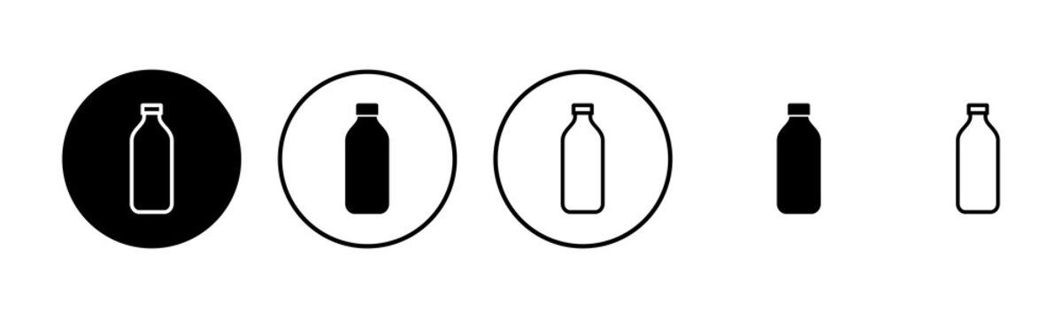 Bottle icon set illustration. bottle sign and symbol