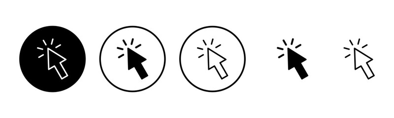 Click icon set illustration. pointer arrow sign and symbol. cursor icon