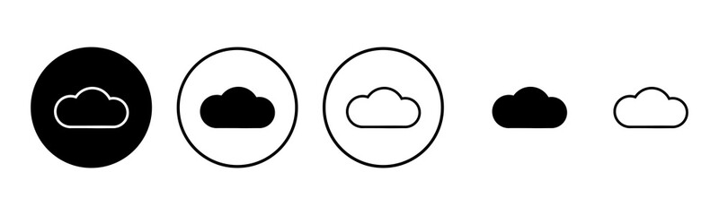 Cloud icon set illustration. cloud sign and symbol