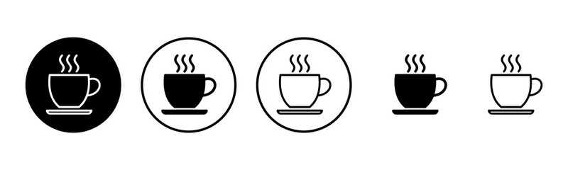 coffee cup icon set illustration. cup a coffee sign and symbol