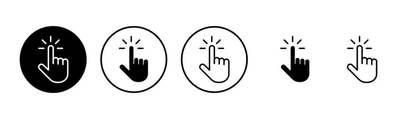 Hand cursor icon set illustration. cursor sign and symbol. hand cursor icon clik