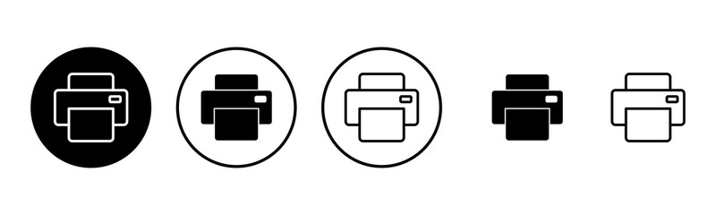 Print icon set illustration. printer sign and symbol